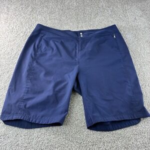 Emerald‎ 78 Womens 20W Navy Blue Shorts Golf Casual Cargo Zipper Pockets Active